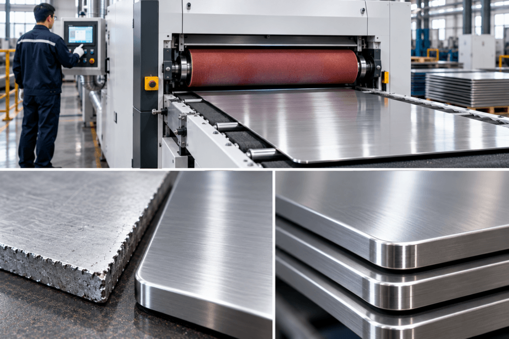stainless steel sheet polishing machine for batch production